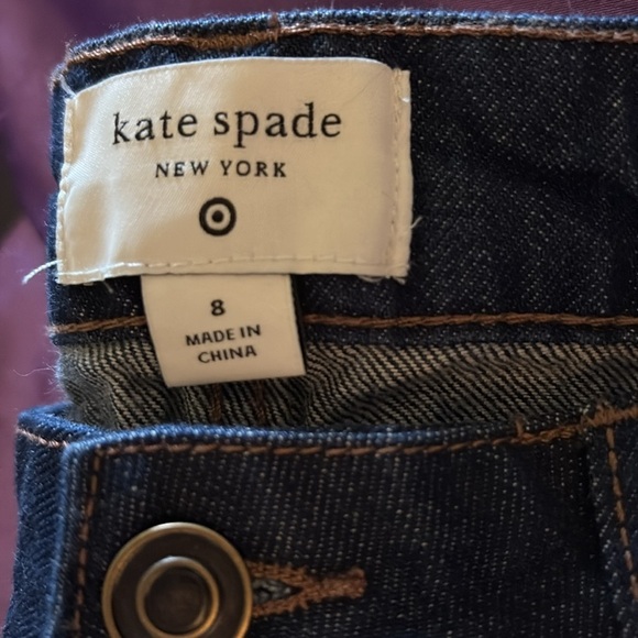 NEW Kate Spade Blue Straight Leg
Fold Over Cuff Hem
2025 Jeans - Picture 6 of 7